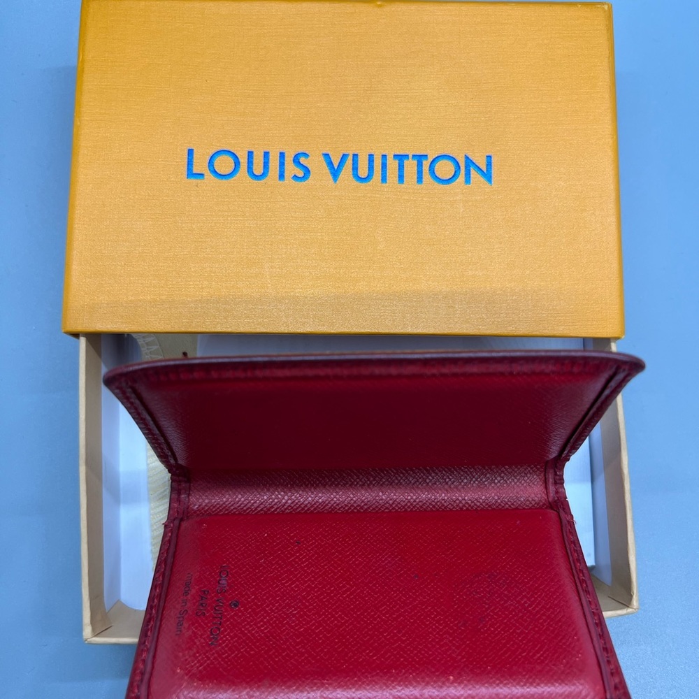 100% Authentic Louis Vuitton Small ID Holder Woman Leather Wallet France